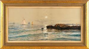 Lewis Edmund Darch 1835-1910,Seascape, likely Rhode Island,1895,Eldred's US 2024-04-05