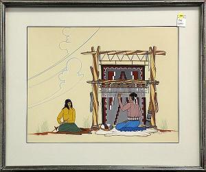 LEWIS Ernest 1950,Navajo Weaving,Clars Auction Gallery US 2014-05-17