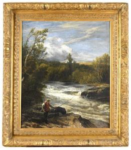 LEWIS Frederick Christian 1779-1856,ON THE RIVER DART AT HOLNE, DARTMOOR,Lawrences GB 2022-07-06
