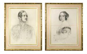 LEWIS Frederick Christian,Portraits of Prince Albert (1819-1861) and Her Maj,Cheffins 2022-08-18