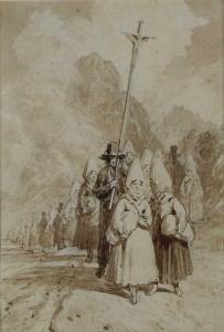 LEWIS George Robert 1782-1871,Procession of St Gilpin,Halls GB 2021-03-17