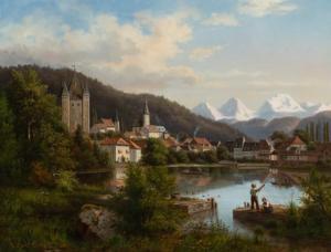 LEWIS Henry,Stadt Thun im Schweiz (City of Thun in Switzerland,1861,William Doyle 2021-12-07