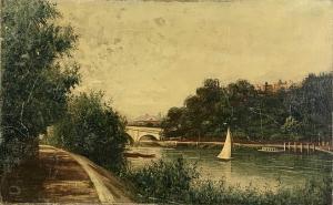 LEWIS James Isiah 1860-1934,Bridge at Richmond, Surrey,David Lay GB 2021-07-22