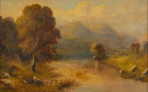 LEWIS John Hardwicke 1840-1927,A mountainous river landscape with sheep,Mallams GB 2022-02-06