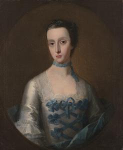 LEWIS John 1737-1769,Portrait of a Lady in a Blue Silk Dress,1774,Adams IE 2021-09-07