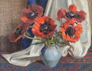 LEWIS Kathleen 1911-1988,Red poppies,Eastbourne GB 2021-04-21