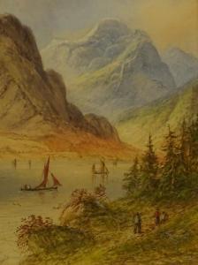 LEWIS L 1800,Lake scene with sailing boats,1901,Golding Young & Co. GB 2019-02-27