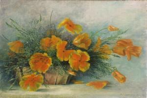 LEWIS Mary Amanda 1872-1953,California Poppies,1899,Clars Auction Gallery US 2020-10-10