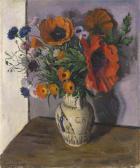 LEWIS Neville 1895-1972,Poppies and Cornflowers in a Vase,Strauss Co. ZA 2022-08-29