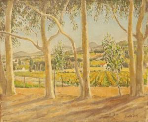 LEWIS Neville,Trees and Vineyards near Lynedoch Stellenbosch,Lacy Scott & Knight 2024-03-15