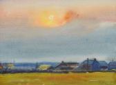 LEWIS Paul 1962,Sunset over Carnyorth,1991,Clevedon Salerooms GB 2019-09-12