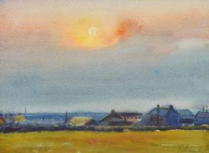 LEWIS Paul 1962,Sunset over Carnyorth,1991,Clevedon Salerooms GB 2019-10-10