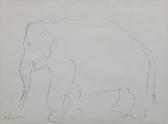 LEWIS Stanley 1930-2006,Elephant,1952,Hindman US 2019-10-10