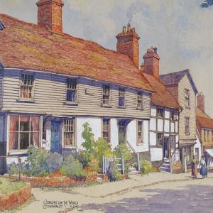 LEWIS STANT JOHN 1905-1964,Cottages at Goudhurst,1958,Burstow and Hewett GB 2019-06-19