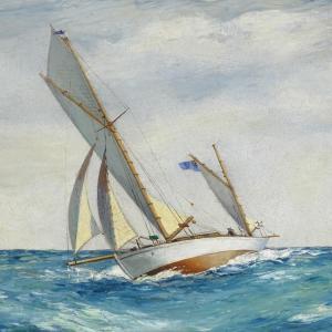 LEWSEY Tom 1910-1965,Yachts at sea,Burstow and Hewett GB 2019-08-21