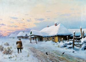 LEWTSCHENKO Petr Alekseewitsch 1859-1917,Winterlandschaft von der untergeh,Auktionshaus Dr. Fischer 2011-11-17