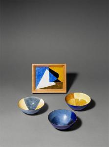LEWY Kurt 1898-1963,Enamel work and three enamel bowls,1920,Villa Grisebach DE 2022-06-02