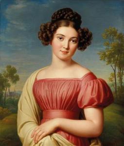 LEYBOLD Carl Jacob Th 1786-1844,Portrait of a lady,1830,Palais Dorotheum AT 2017-10-19