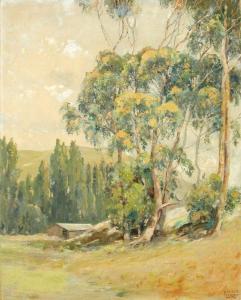 LEYDEN Louise 1898-1978,Barn and trees,1938,Cheffins GB 2018-04-26