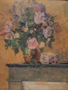 LEYDET Louis 1873-1944,Le bouquet mauve sur fond ocre,Millon & Associés FR 2021-11-18