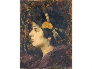 LEYDET Victor 1861-1904,Portrait de femme à la coiffe,Hôtel des ventes d'Avignon FR 2022-06-18