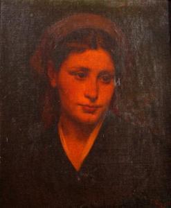 LEYGUE Eugène 1813-1877,Portrait de jeune femme à la coiffe,Brissoneau FR 2018-03-21