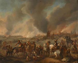 LEYS Henri 1815-1869,Scène de combat près d'une ville ,1839,Artcurial | Briest - Poulain - F. Tajan 2022-02-22