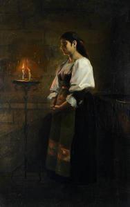 LHOEST Julien,Jeune-femme en prière,1890,Hotel Des Ventes Mosan BE 2013-10-16
