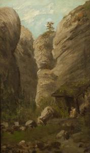 LHOTA Albin 1847-1889,Hermit in the Rocks,Palais Dorotheum AT 2014-03-08