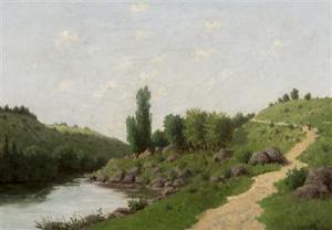 LHOTA Albin 1847-1889,Landscape with a River,Palais Dorotheum AT 2016-05-28