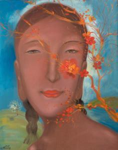 LI Shuang 1957,Portrait de femme,2012,Delorme-Collin-Bocage FR 2022-11-25