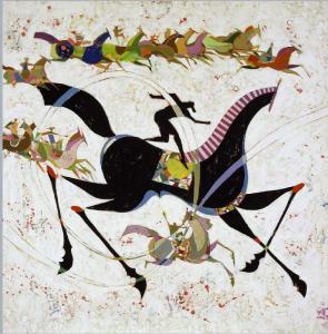 LI ZHONGLIANG 1944,Classic Horse Giclee on Canvas,JAFA Editions US 2014-08-01