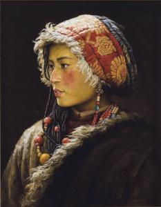 LI ZIJIAN 1954,Tibet Girl,1996,Christie's GB 2008-12-01