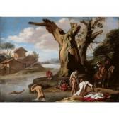 LIAGNO di Theodoro Filippo,A RIVER LANDSCAPE WITH HORSEMEN AND FIGURES BATHIN,Sotheby's 2006-04-27