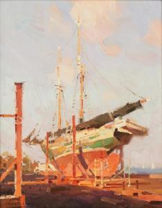 LIANG Calvin 1960,Docked Sailboat,Abell A.N. US 2024-02-21