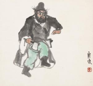 LIANG GUAN 1900-1986,Opera Figure Scroll,Christie's GB 2023-08-29