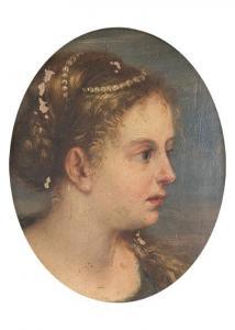 LIBERI Pietro Libertino 1614-1687,Tête de femme coiffée de perles,Damien Leclere FR 2018-03-23