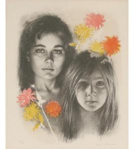 LIBERMAN Sandu 1923-1977,Portrait of two girls,Ripley Auctions US 2011-01-22