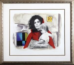 LIBERMAN Sandu 1923-1977,WOMAN IN RED WITH CHILD,1975,Ro Gallery US 2024-01-01