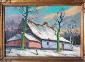 LIBERT Leo 1908-1900,Maison sous la neige,Sadde FR 2021-11-28