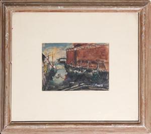 LIBERTE Jean Lewis 1896-1965,Boat at Dock,1960,Ro Gallery US 2022-11-17