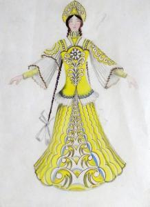 LIBERTS Ludolfs 1895-1959,Costume sketch,Antonija LV 2023-08-06
