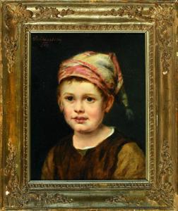 Lichtenstern Ede 1840,Bildnis eines Kindes mit Zipfelmütze,1910,Allgauer DE 2021-07-23
