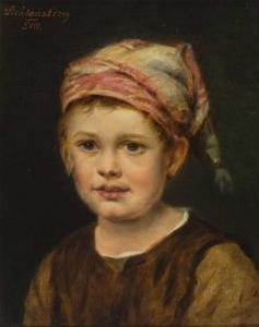 Lichtenstern Ede 1840,Portrait eines reizenden Kindes mit Zipfelmütze,1910,Zeller DE 2016-09-24