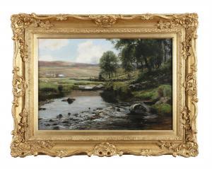 LIDDELL Thomas  Hodgson 1860-1925,Pastoral Wooded River Landscape,Adams IE 2022-02-22