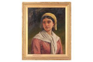 LIDDERDALE Charles Sillem,portrait of a lady wearing a white scarf,Dawson's Auctioneers 2023-12-15