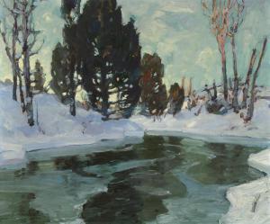 LIE Jonas 1880-1940,Stream in Winter,1914,William Doyle US 2023-05-03