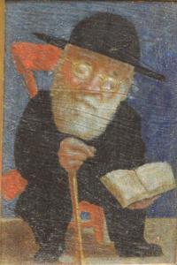 LIEBERMAN MEYER F 1923-2013,Chaim; portrait of an orthodox Jewish man,Nadeau US 2021-06-12