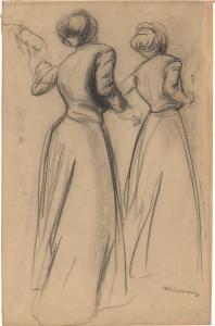 LIEBERMANN Max 1847-1935,Two studies of the back of a woman,Villa Grisebach DE 2024-03-24