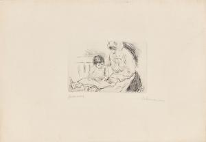 LIEBERMANN Max 1847-1935,Wärterin mit Kind auf einer Bank,1920,Villa Grisebach DE 2024-03-24